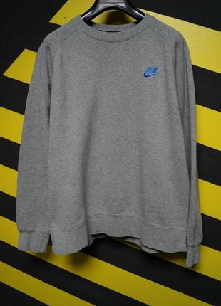 Реглан сірий світшот з дрібним логотипом nike