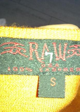 Raw 7 оригинальный свитер кофта с принтом и стразами кашемир пр-во сша5 фото