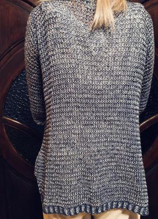 ⭐️стильный вязанный ассиметричный свитер под блузу⭐️5 фото