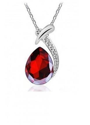 🏵️ювелірна підвіска на ланцюгу - кулон у стразах, нова! арт.7001