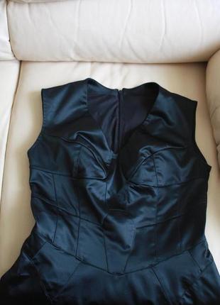 Брендовое нарядное черное платье футляр3 фото