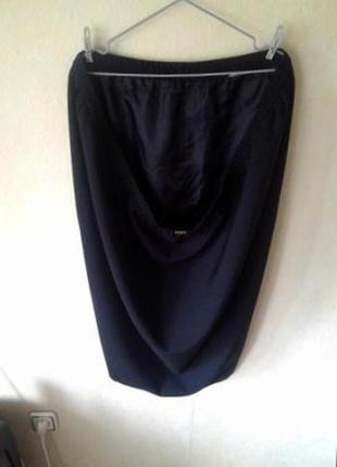 Черная миди юбка карандаш на комфортной талии 28-32uk