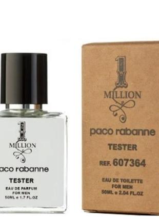 Тестер мужская туалетная вода paco rabanne 1 million / пако рабан 1 миллион / 50 ml