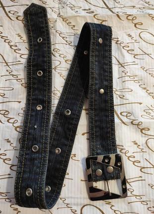 Пояс, ремень джинсовый, котоновый, текстильный1 фото