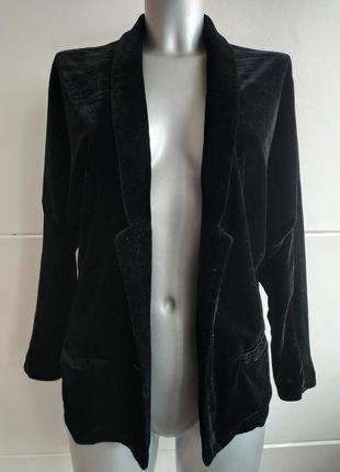 Нарядный пиджак из бархата sperkle&fade  черного цвета