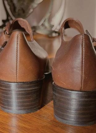 Кожанные винтажные винтаж ретро раритет туфли на осень cesare casadei3 фото