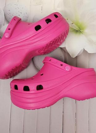 Жіночі крокси сабо crocs classic bae clog рожеві3 фото