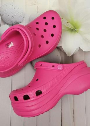 Жіночі крокси сабо crocs classic bae clog рожеві2 фото