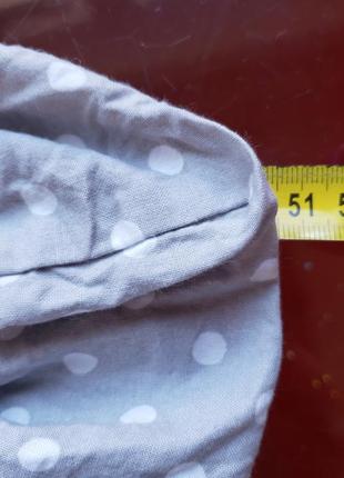 Простыня на резинке серая белый горох в детскую кроватку люльку кокон 50*75см4 фото