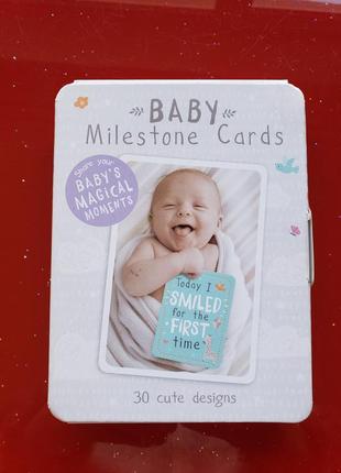 Milestone cards карточки для фото с вехами для малышей главные моменты первого года жизни