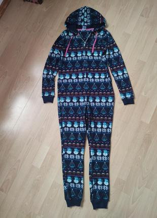 Комбинезон-пижама с рождественским принтом