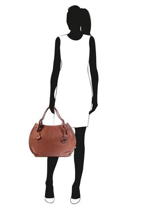 Супер модная сумка из натуральной кожи рыжего цвета3 фото