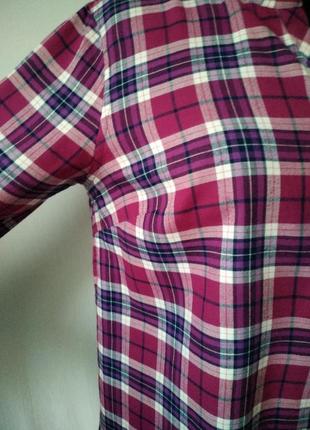 Фланелева сорочка- туніка 100% бавовна люкс бренд lands` end4 фото