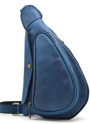 Нагрудна сумка рюкзак слінг шкіряна на одне плече rksky-3026-3md tarwa2 фото
