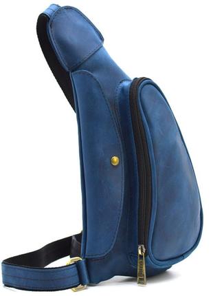Нагрудна сумка рюкзак слінг шкіряна на одне плече rksky-3026-3md tarwa3 фото