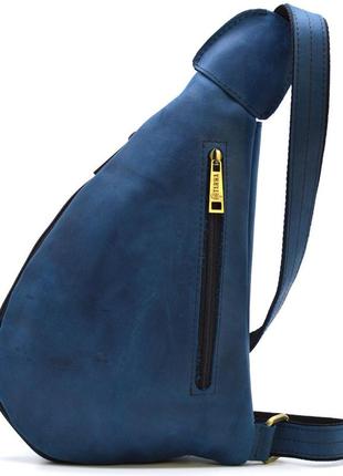 Нагрудна сумка рюкзак слінг шкіряна на одне плече rksky-3026-3md tarwa4 фото
