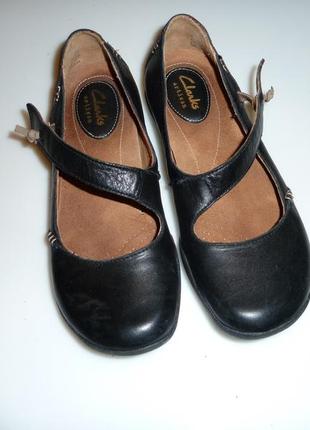 Clarks artisan мягкие кожаные туфли балетки мокасины кларкс, р 38 , стелька 23,5 см