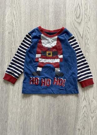 Крутая кофта реглан новогодний свитер matalan 9-12мес
