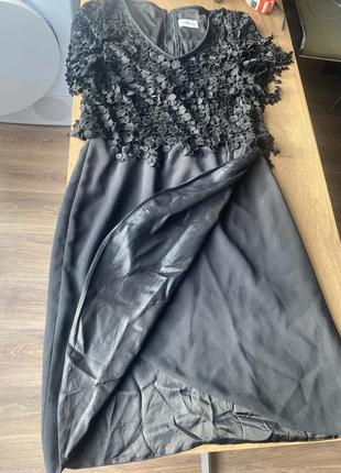 Черное классическое платье, классическое платье, новогоднее черное платье2 фото