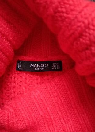 Светер женский зимний теплый красный mango5 фото