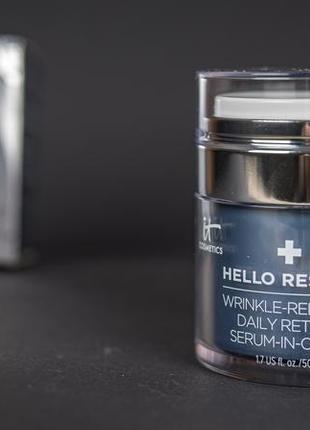 Крем для лица hello results wrinkle-reducing daily retinol serum-in-cream -with niacinamide, vitamin b5 &amp; vitamin e