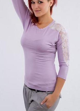 Женская блузочка с гипюровыми вставками, s, м.2 фото