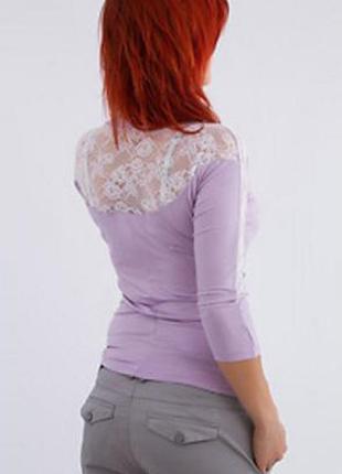 Женская блузочка с гипюровыми вставками, s, м.3 фото