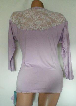 Женская блузочка с гипюровыми вставками, s, м.4 фото