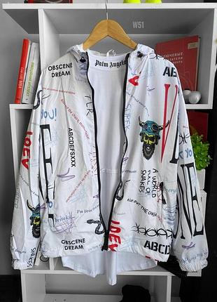 Мужская ветровка на молнии. мужская ветровка с принтом