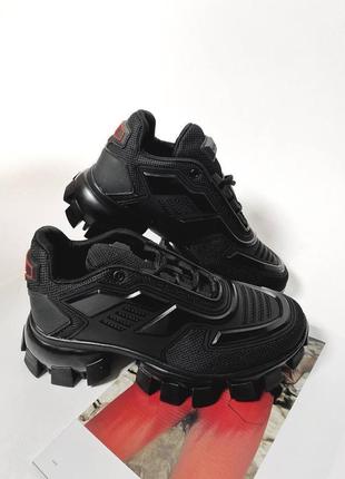 Мужские кроссовки прада черные. текстильные кроссовки брендовые мужские8 фото