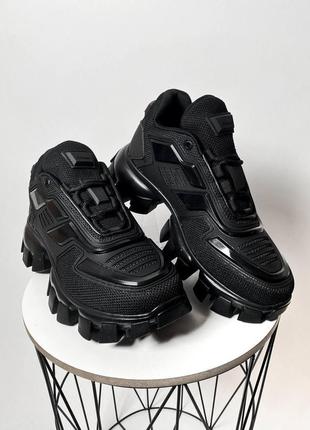 Мужские кроссовки прада черные. текстильные кроссовки брендовые мужские7 фото