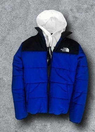 Женская зимняя куртка тнф синяя. пуховик зе норт фейс2 фото