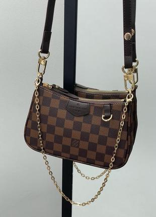 Женская маленькая коричневая  сумка с ремешком через плечо 🆕сумка кросс боди5 фото