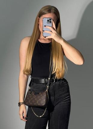 Женская маленькая коричневая сумка с ремешком через плечо 🆕сумка кросс боди2 фото
