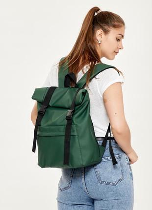 Женский рюкзак ролл sambag rolltop milton зеленый6 фото