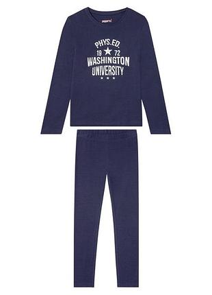 Пижама хлопковая для девочки pepperts 369841  темно-синий