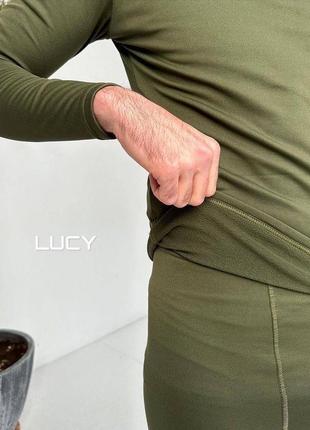 Термобілизна мікродайвинг на флісі кофта лосини штани облягаючий комплект парний чоловічий і жіночий8 фото