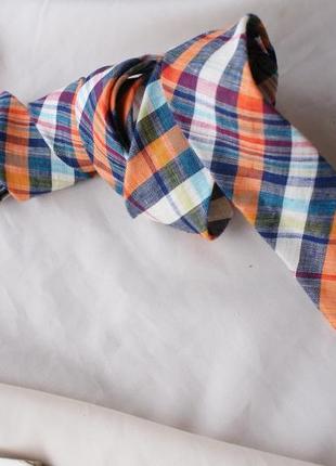 Брендова вузька краватка льон ted backer