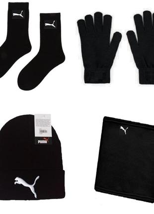 Набір аксесуарів (шапка + бафф + рукавички + шкарпетки)