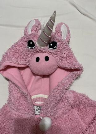 Love to lounge брендова тепла фірмова піжама кігурумі костюм єдиноріг єдинорога новорічний домашній рожевий теплий