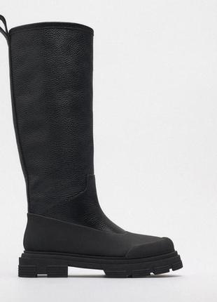 Кожаные ботинки zara