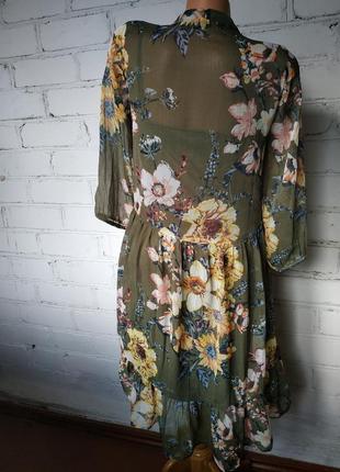 Сукня шифонова у квіти2 фото