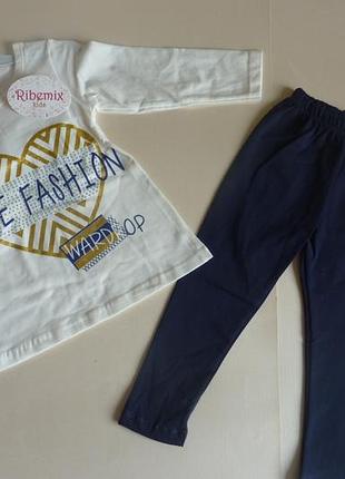 Турция, костюм для девочки, реглан и лосины, 2-3, 4, 5 и 6 лет, яркий 2019 лето