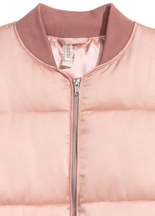 Куртка утеплена, демісезонна жіноча рожева 46/16 h&m 05425970012 фото