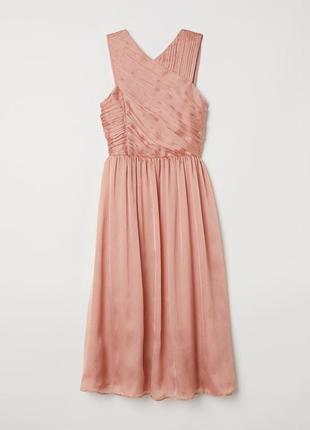 Драпірована сукня жіноча абрикосового- персикового кольору 36/6 h&m