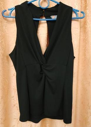 Изумительный стильный чёрный топ с открытой спинкой бренд gharani strok