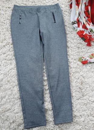 Комфортные теплые лосины/штаны  в принт гусинную лапку/на резинке, yessica,  p. 42-444 фото