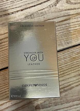 Emporio armani stronger with you leather .парфюм 100 мл.кожаные