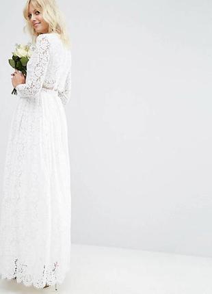 Кружевное платье свадебное asos disign2 фото