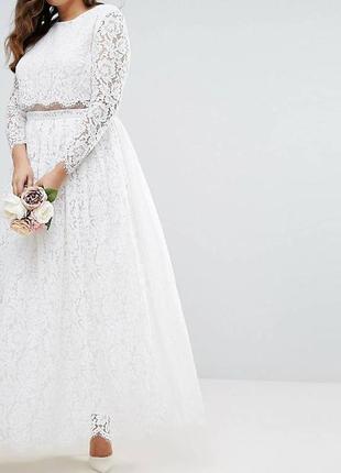 Кружевное платье свадебное asos disign5 фото